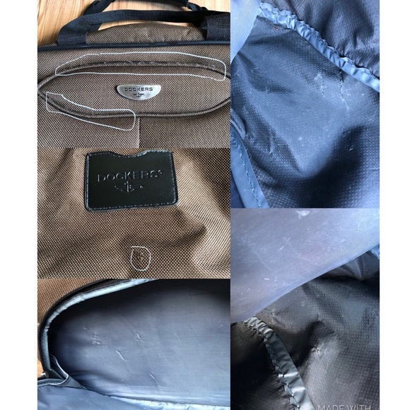 DOCKERS 15" Duffel Bag CarryOn Overnight Weekend Canvas Travel Tote BROWN UNISEX - Picture 9 of 16